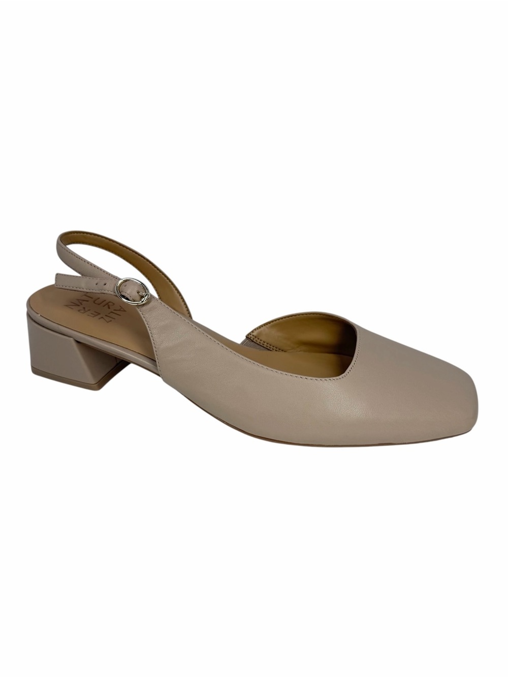 Naturalizer Women's Jayla Square Toe Slingback Pumps Warm Fawn Tan Size 11W